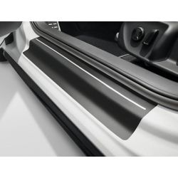 Protection de seuil de porte avant et arrière (noir/argent) pour Passat B9 SW