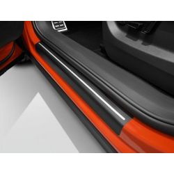 Protection de seuil de porte avant et arrière (noir/argent) pour Tiguan NF (2024)
