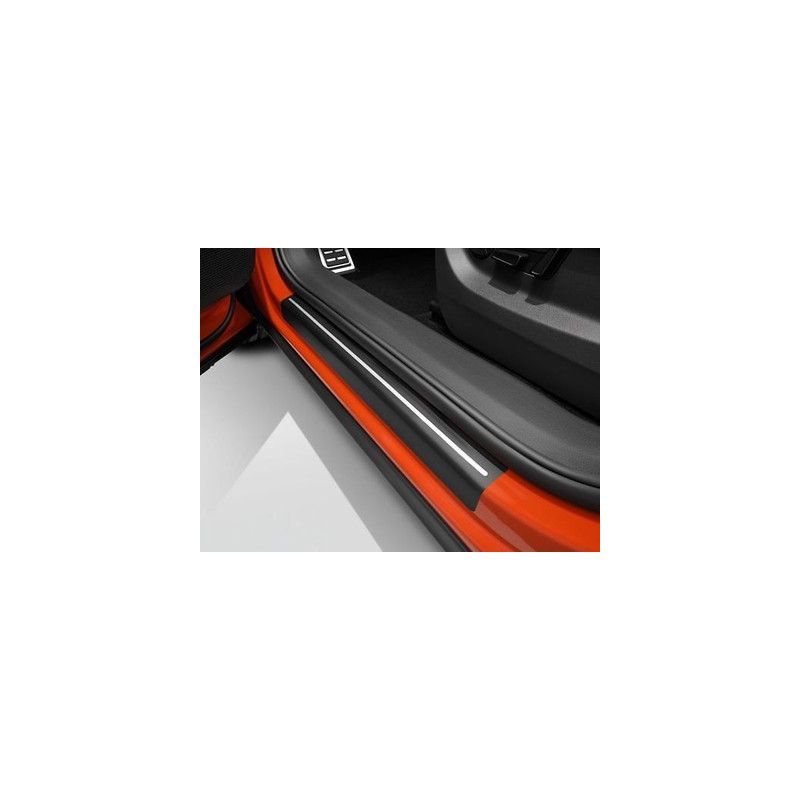 Protection de seuil de porte avant et arrière (noir/argent) pour Tiguan NF (2024)