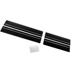 Protection de seuil de porte avant et arrière (noir/argent) pour Tayron