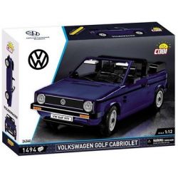 Golf 1 bleu cabriolet 1/12 en kit (à assembler)