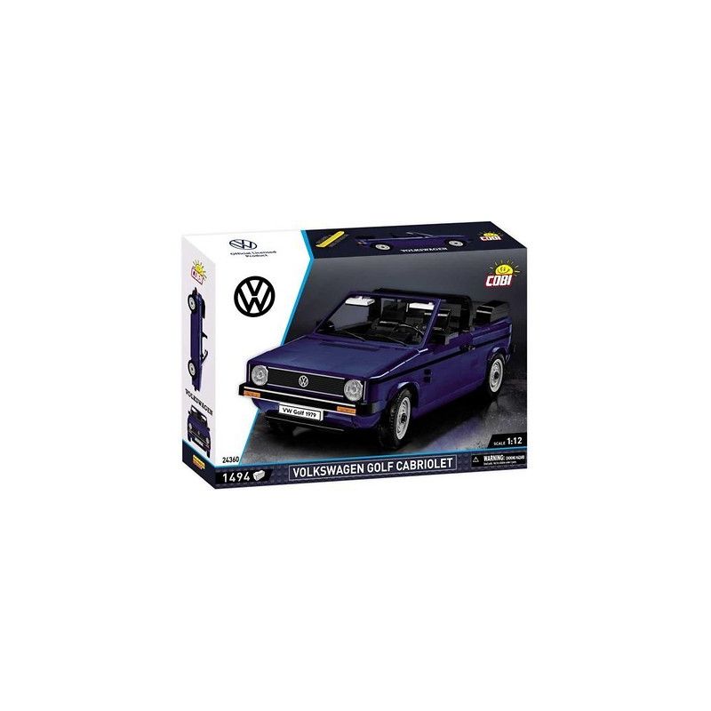 Golf 1 bleu cabriolet 1/12 en kit (à assembler)