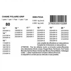 Chaine polaire steel grip 80