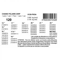 Chaines polaire steel grip 120