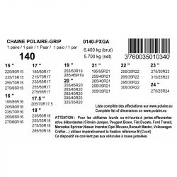 Chaines polaire steel grip 140