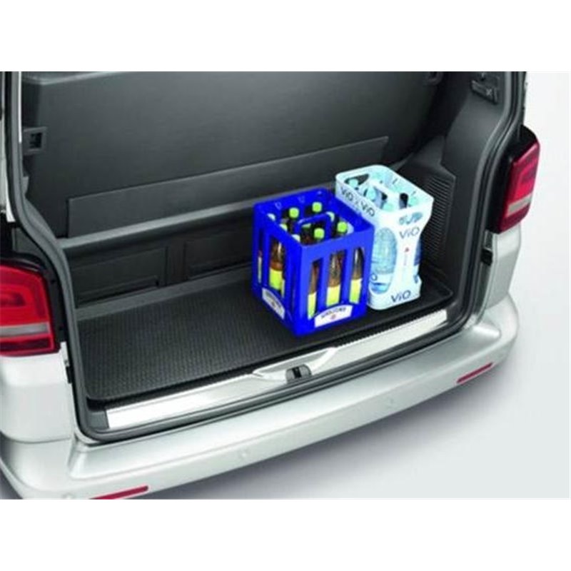 Tapis De Coffre Autix Pour VW T7 Multivan Court – 5 Pièces Velours Noir, Antidérapant