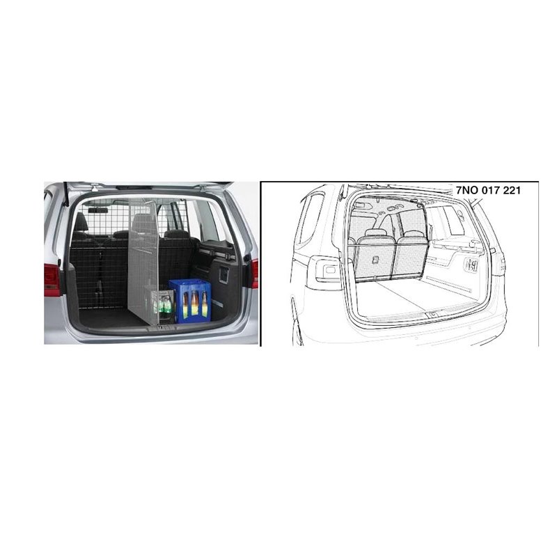 Grille de séparation transversale Sharan 5 places