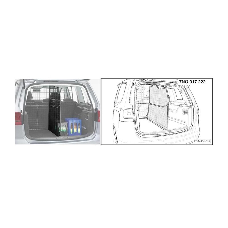 Grille séparation longitudinale Sharan 7P - Accessoires Volkswagen